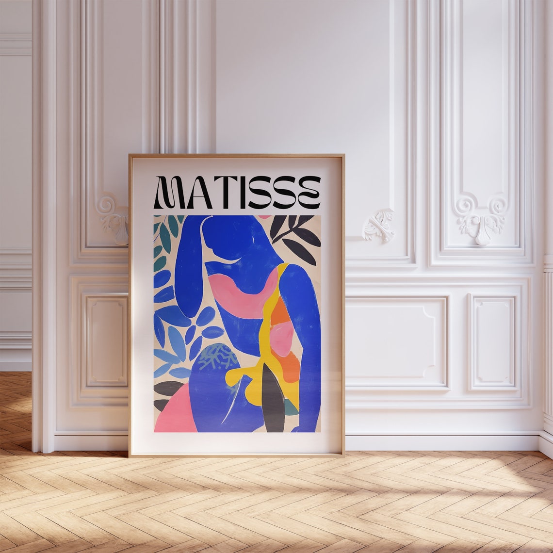Matisse Blue Figure Abstract Bold Colorful Modern Art Poster - Image 3