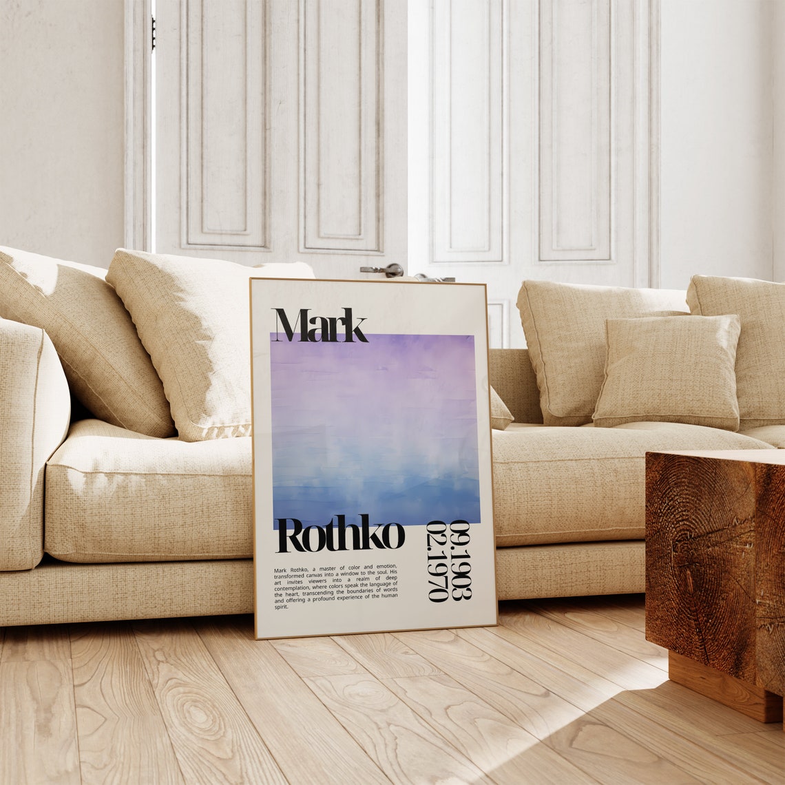 Mark Rothko Blue Purple Abstract Color Field Exhibition Poster - Image 3