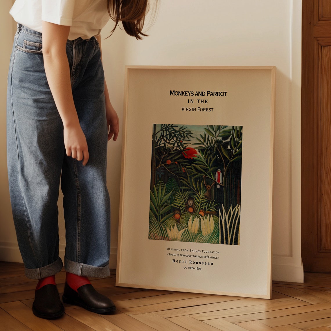 Henri Rousseau Monkeys and Parrot Virgin Forest Jungle Poster - Image 4