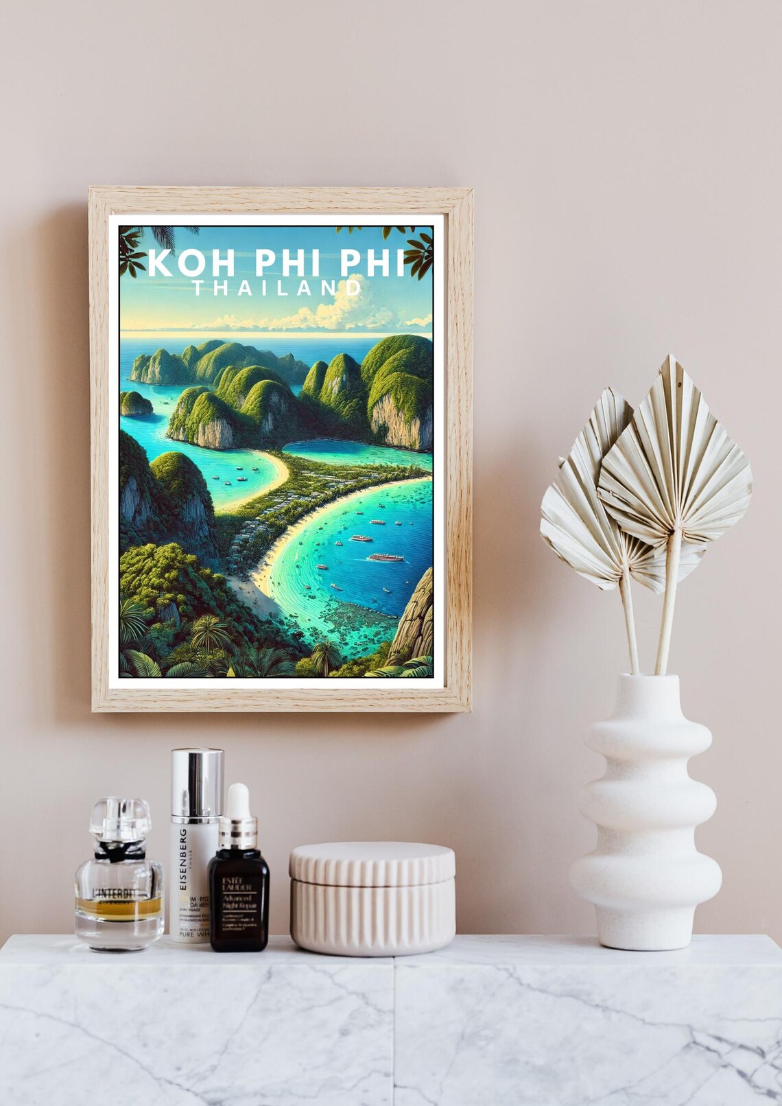Koh Phi Phi Travel Poster, Thailand Island View - Image 4