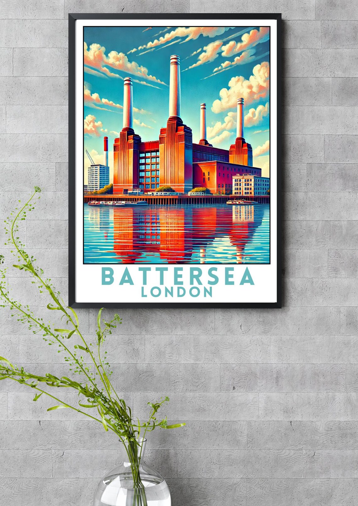 Battersea Powerstation Travel Poster, London - Image 3