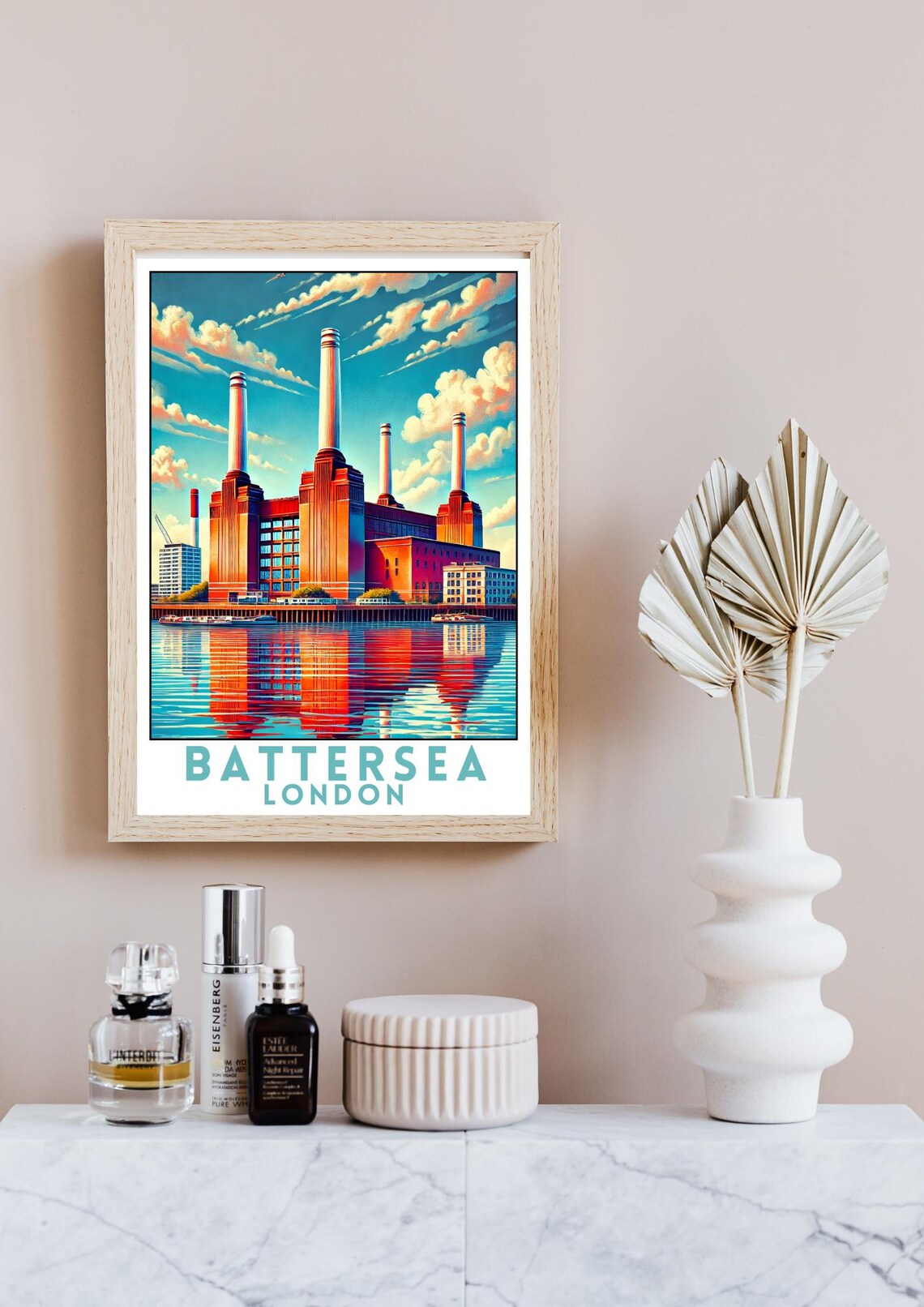 Battersea Powerstation Travel Poster, London - Image 4