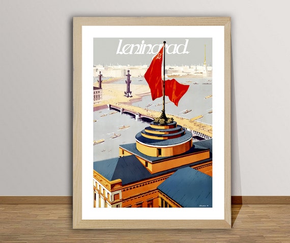 Leningrad Russia Vintage Travel Poster Poster Paper Or Print Gift Idea Wall Decor