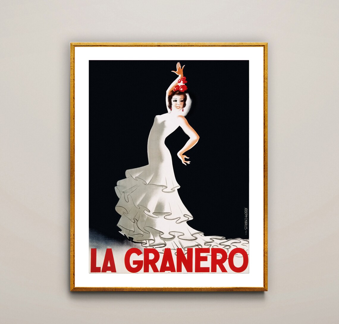 La Granero Flamenco Dancer Vintage Entertainment Poster