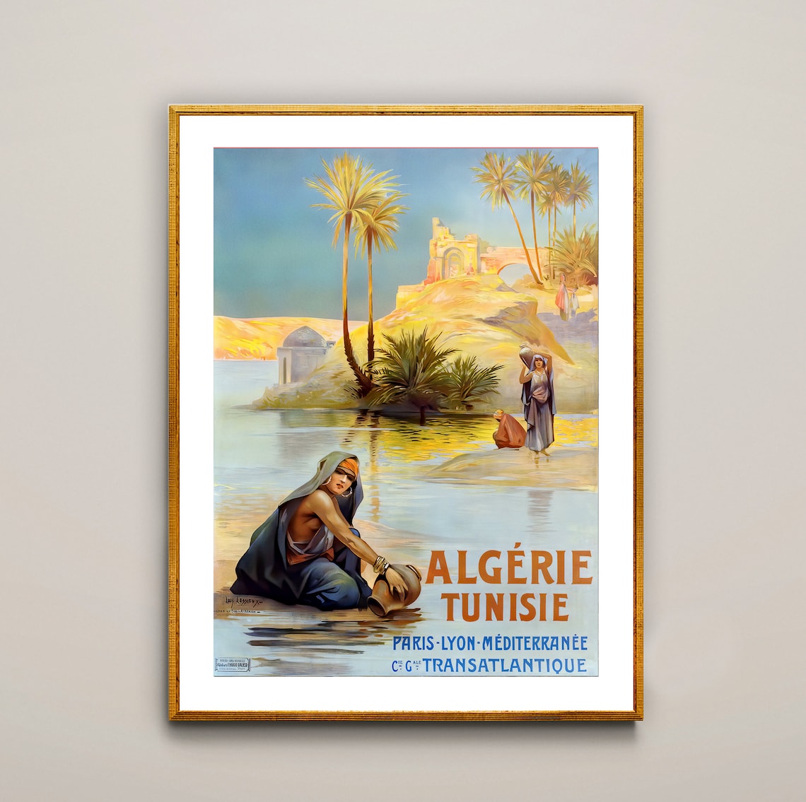 Algerie Tunisie Vintage Travel Poster, Travel Poster