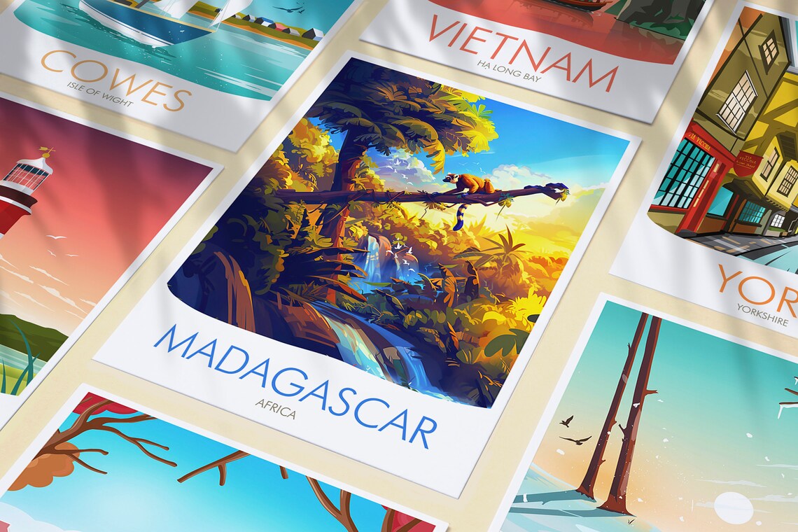 Madagascar Print Africa Travel Decor - Image 3