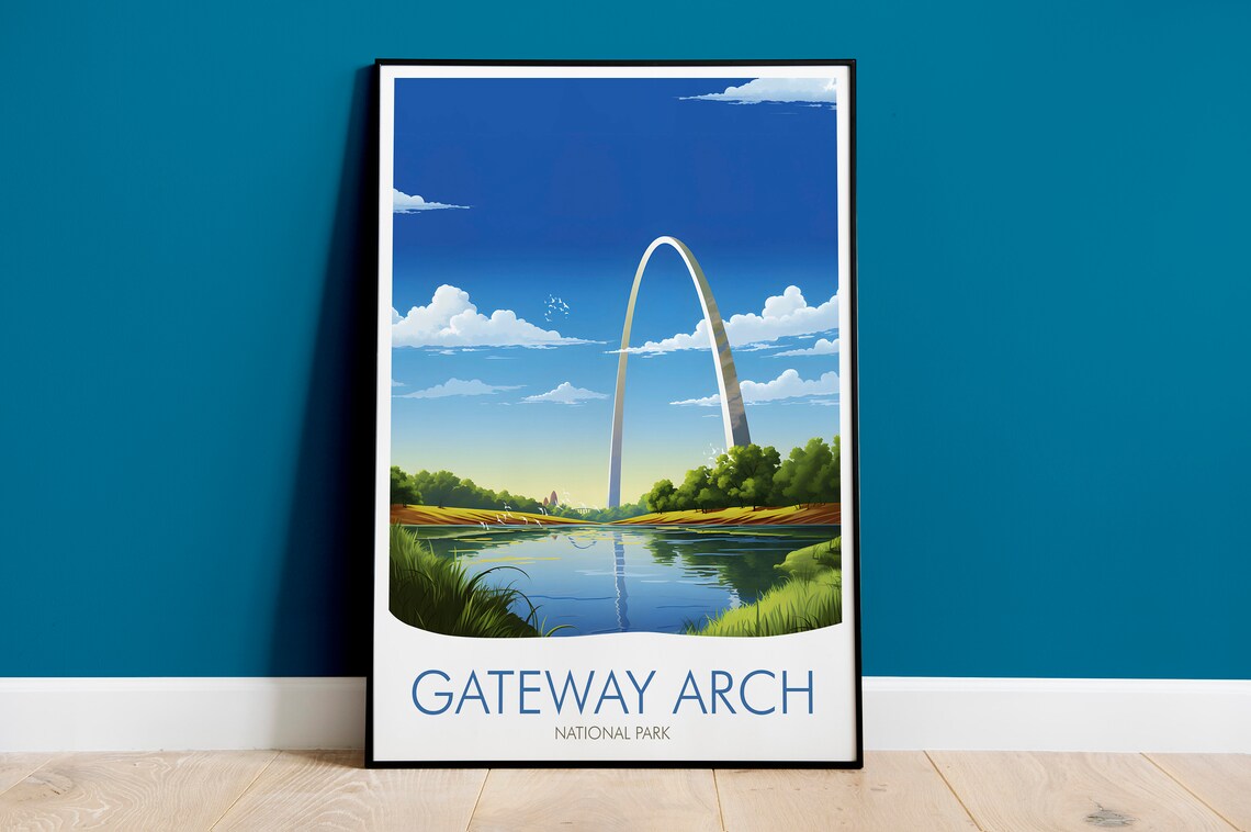 Gateway Arch St Louis National Park Riverside Landmark Poster