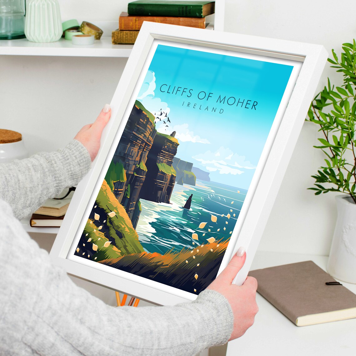 Cliffs of Moher Ireland Landscape Art Print - Image 4