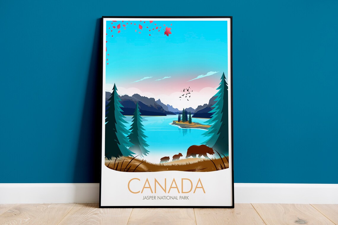 Jasper National Park Canada Travel Poster