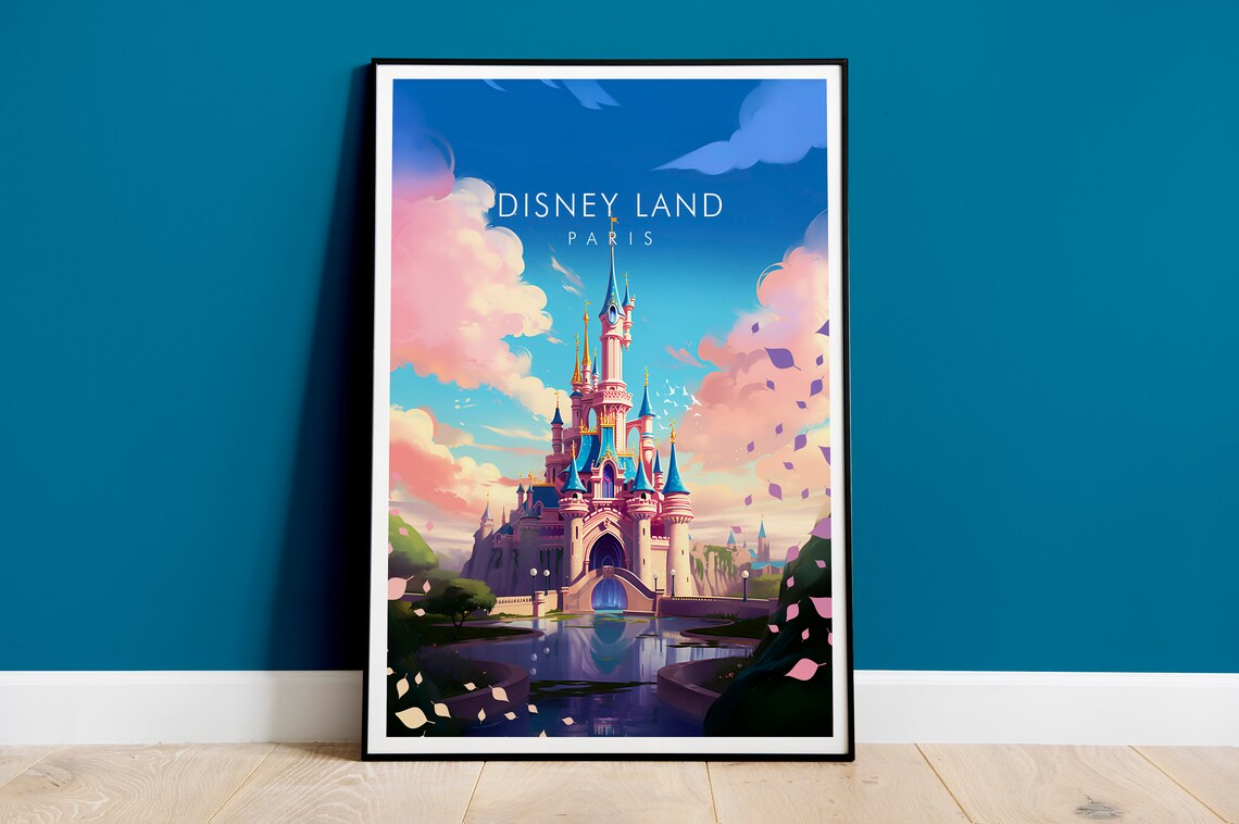 Paris Kingdom-Inspired Travel Poster Print