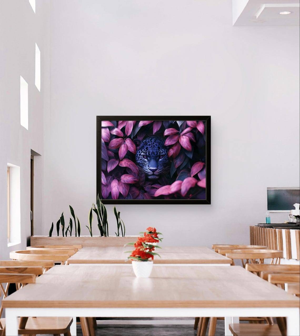 Purple Leopard Art Whimsical Wall Art Maximalist Decor A Bold And Quirky Statement Piece For Unique Interiors - Image 2