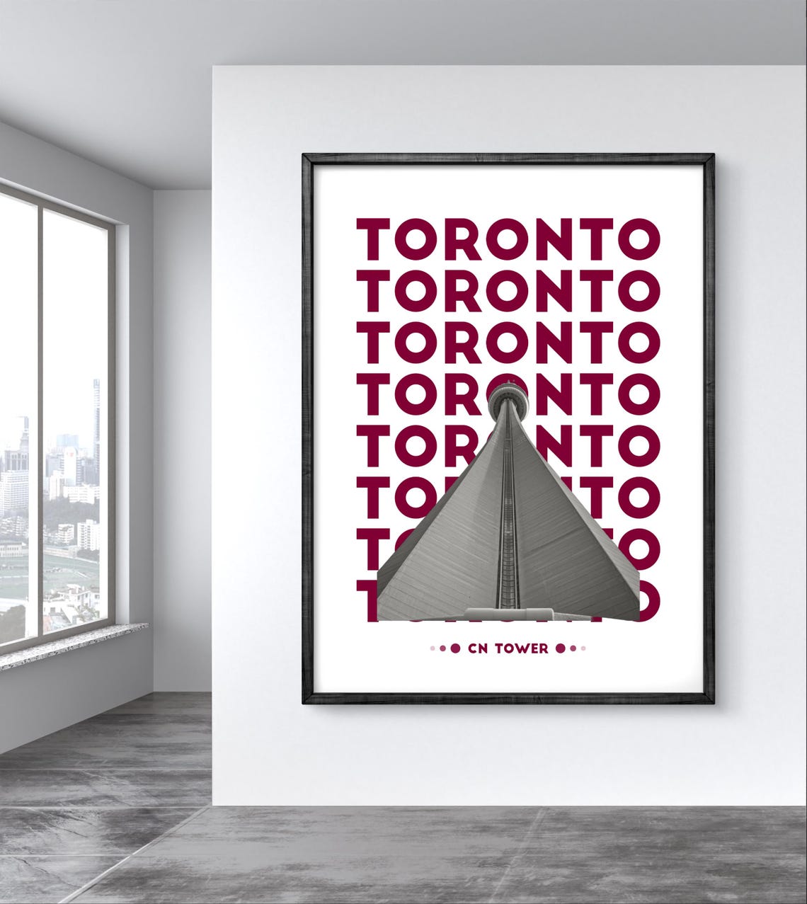 Toronto Cn Tower Poster Bold Modern Artwork For Skyline Enthusiasts And Urban Lovers Toronto Poster - Image 3