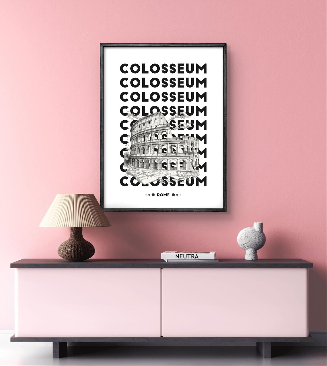 Colosseum Rome Architecture Print, Modern Wall Art - Image 3