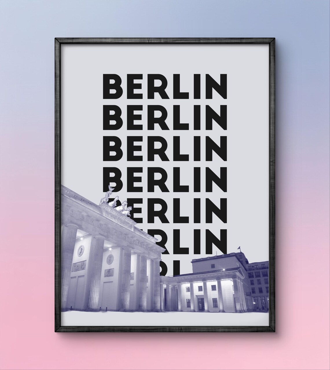 Berlin Poster, Brandenburger Tor Architecture