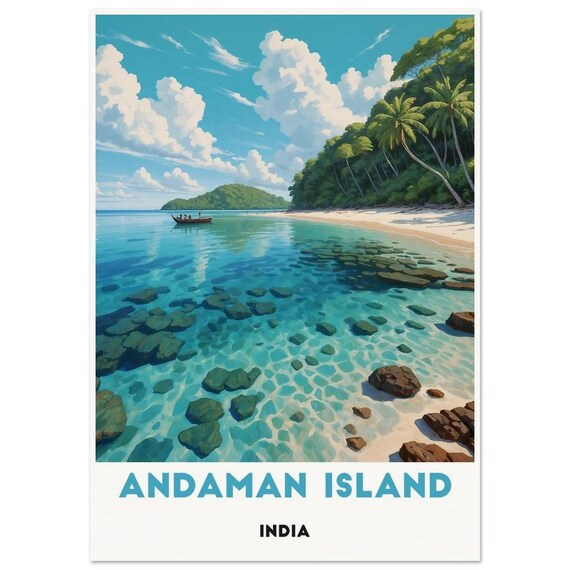 Andaman Island India Crystal Clear Tropical Beach Escape Poster