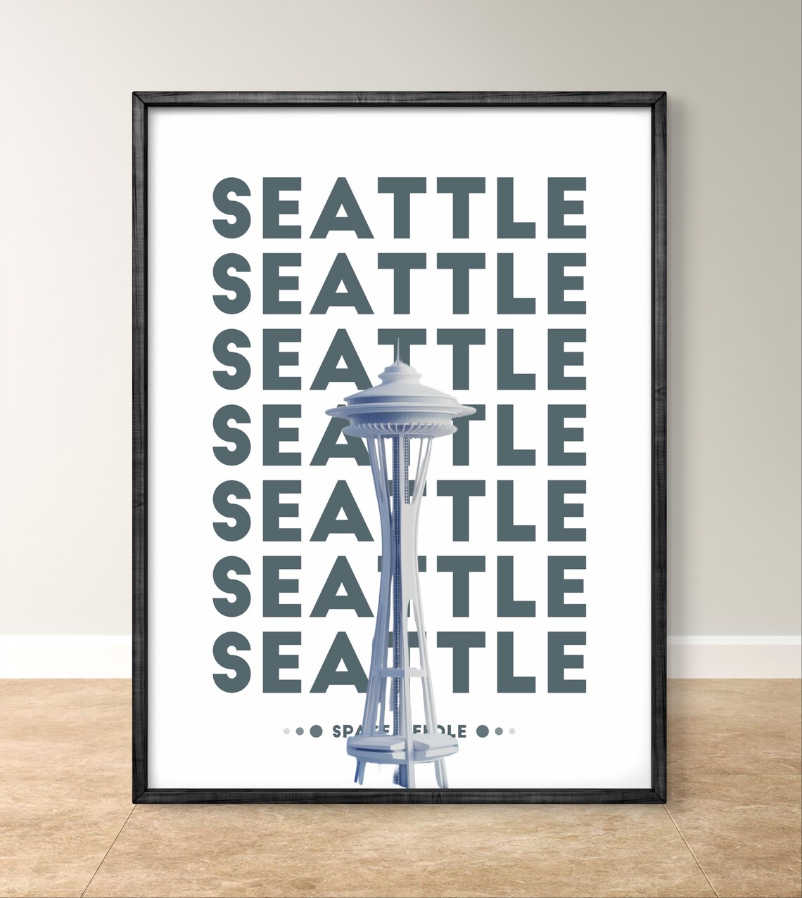 Seattle Space Needle Poster, Modern Minimalist Design - Image 4