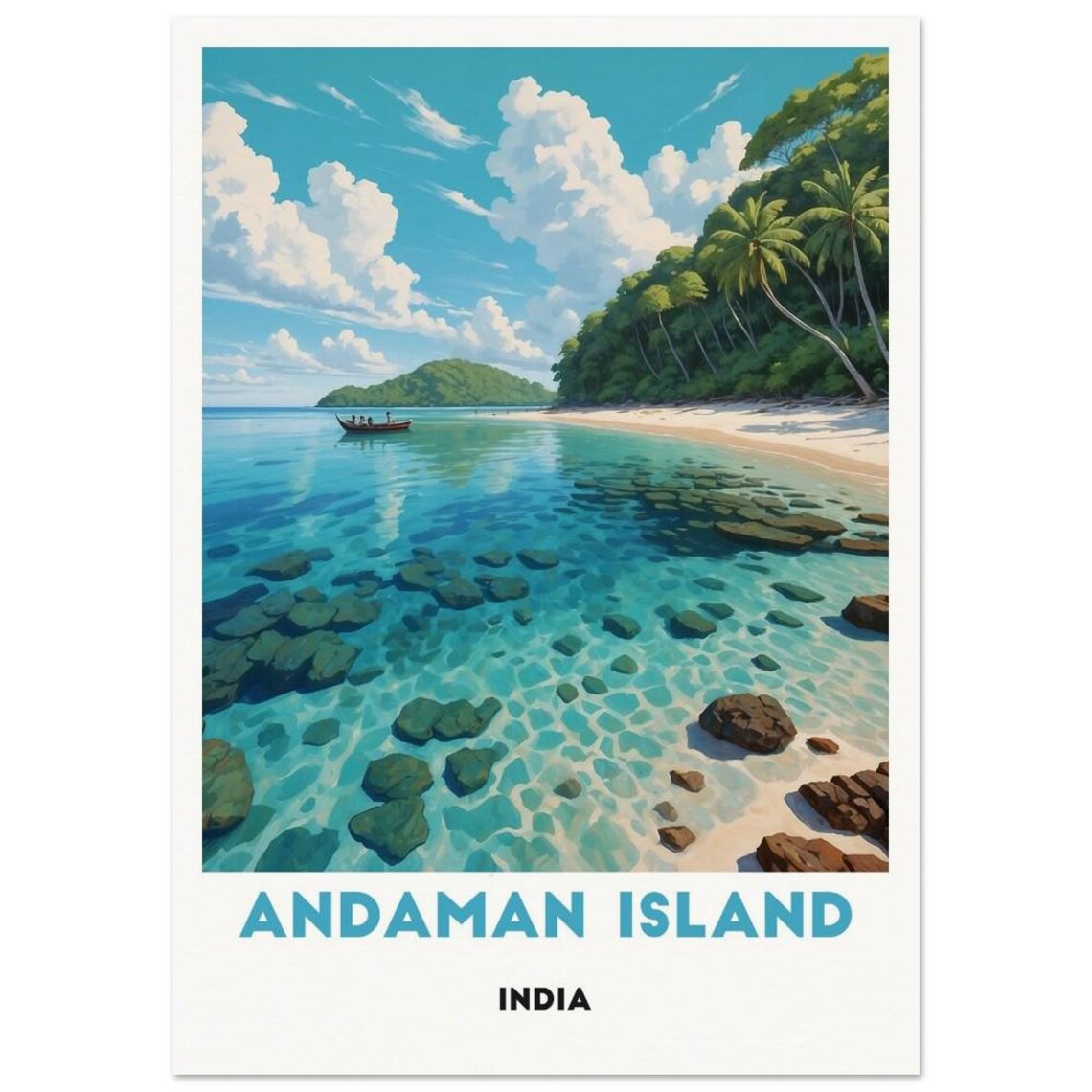 Andaman Island India Crystal Clear Tropical Beach Escape Poster - Image 2