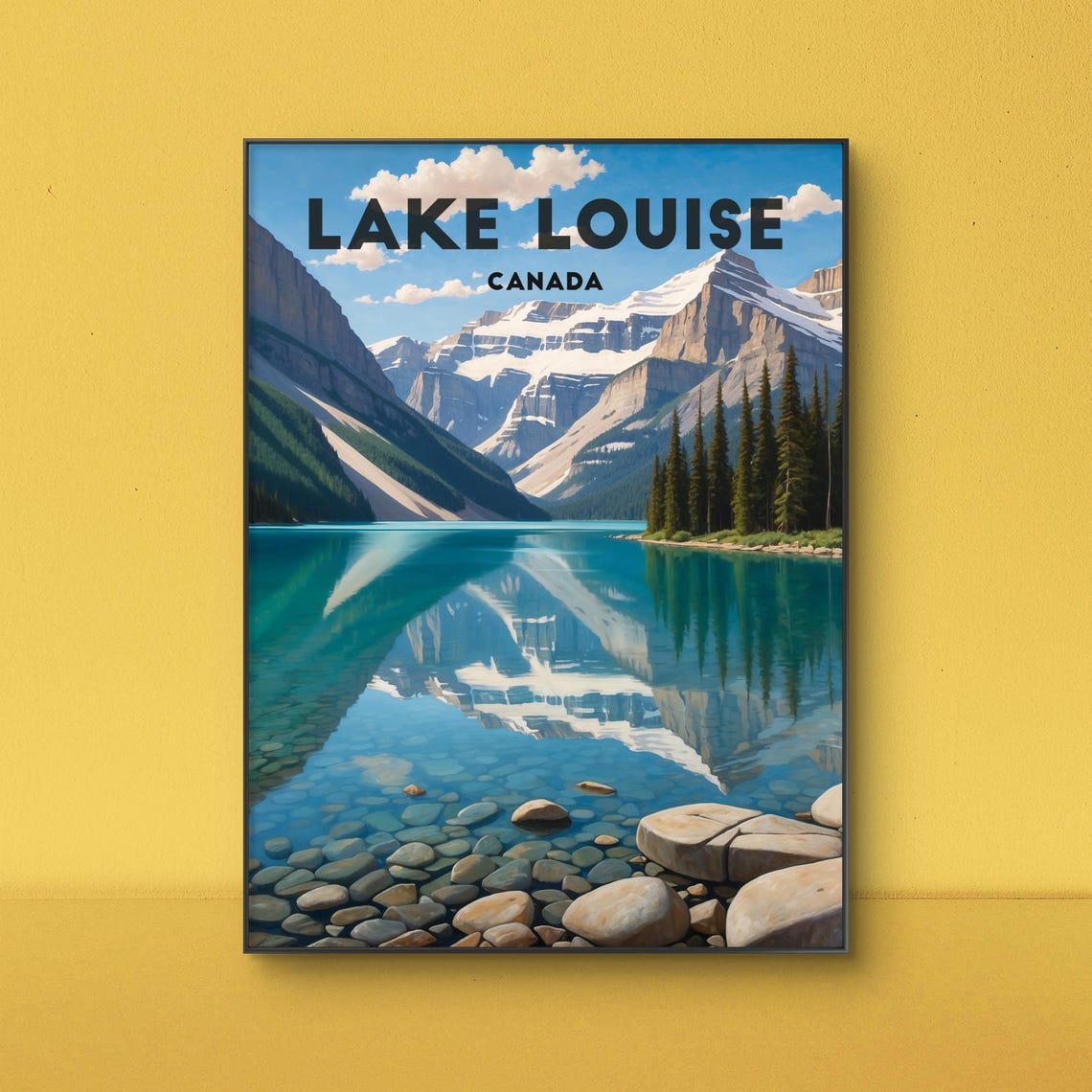 Lake Louise Canada Serene Turquoise Alpine Lake Travel Poster - Image 2