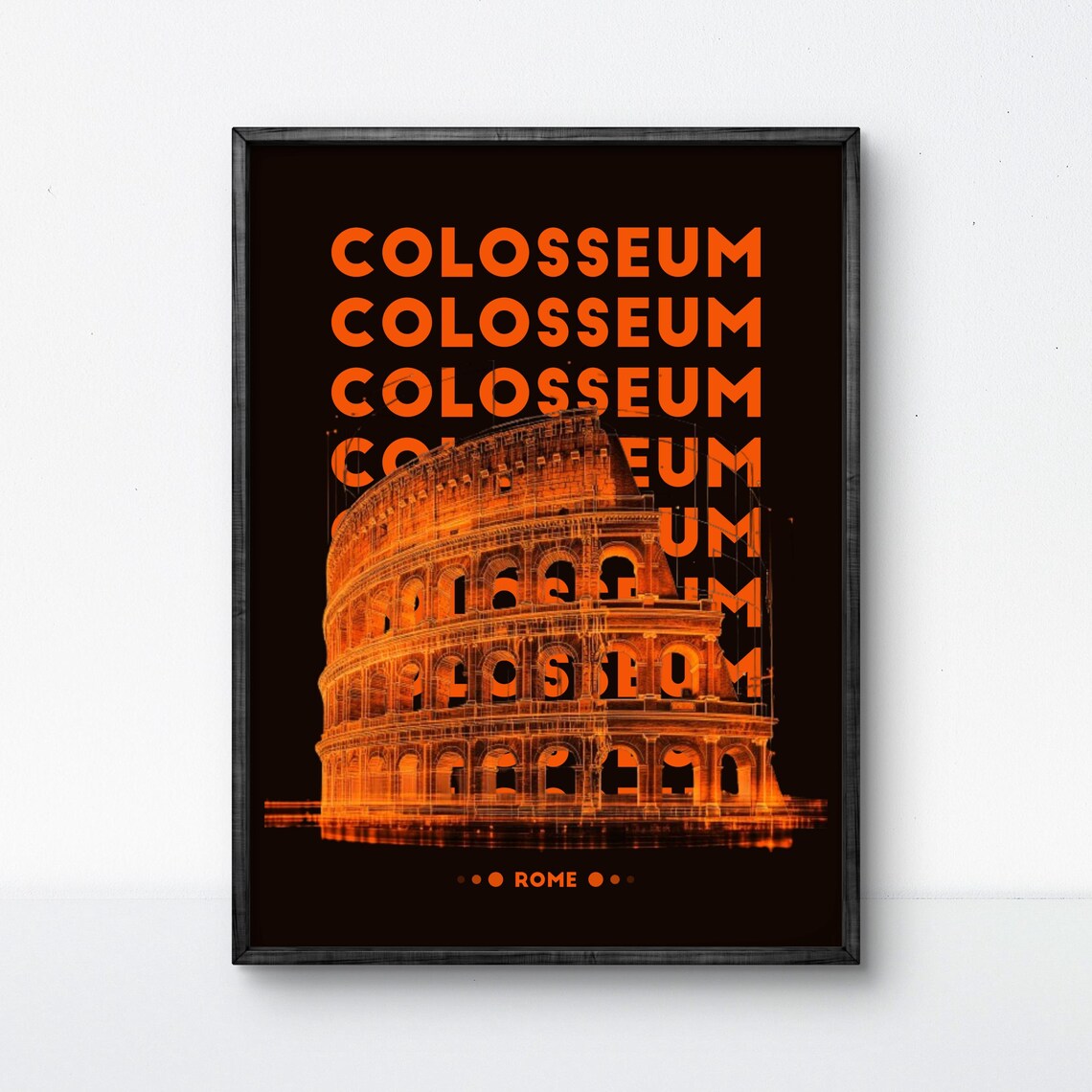 Colosseum Rome Travel Poster, Ancient Ruins - Image 2