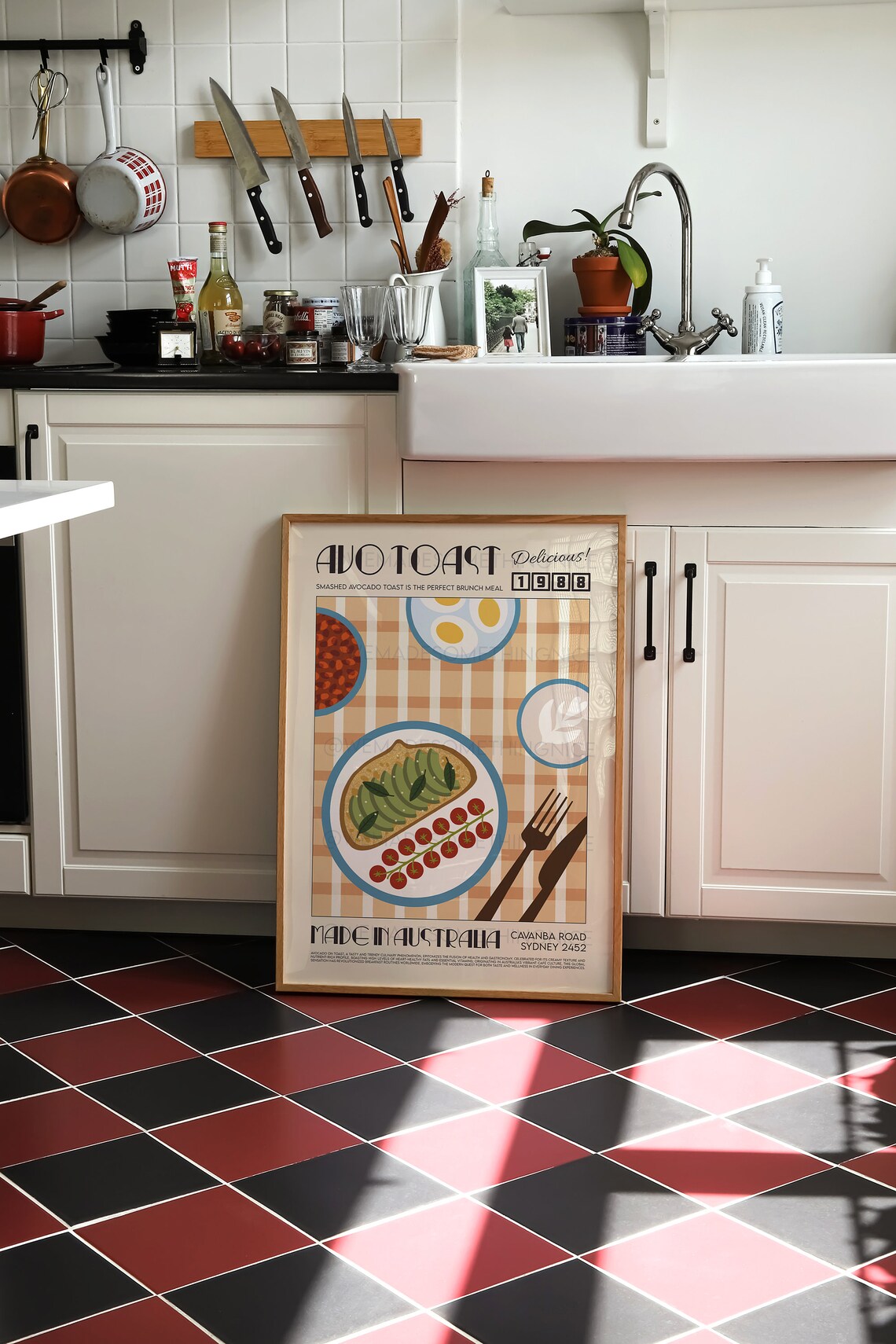 Avocado On Toast Art Print, Retro Kitchen Decor - Image 2