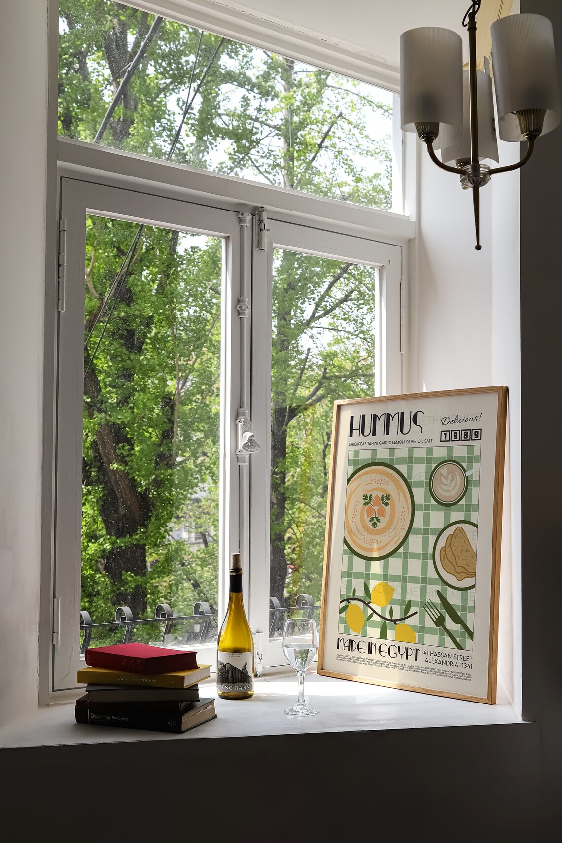 Hummus Print, Mid-Century Modern Kitchen Art - Image 2