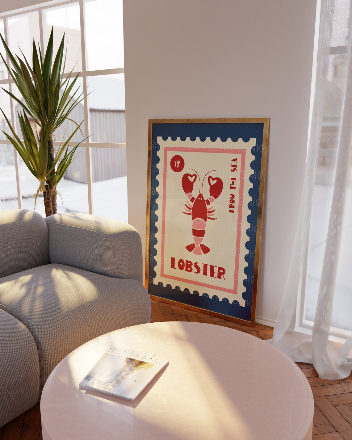Lobster Print, Vintage Coastal Kitchen Art - Image 3