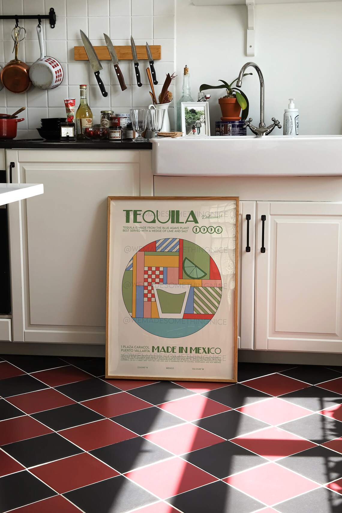 Tequila Print Retro Kitchen Poster, Cocktail Art Print - Image 2