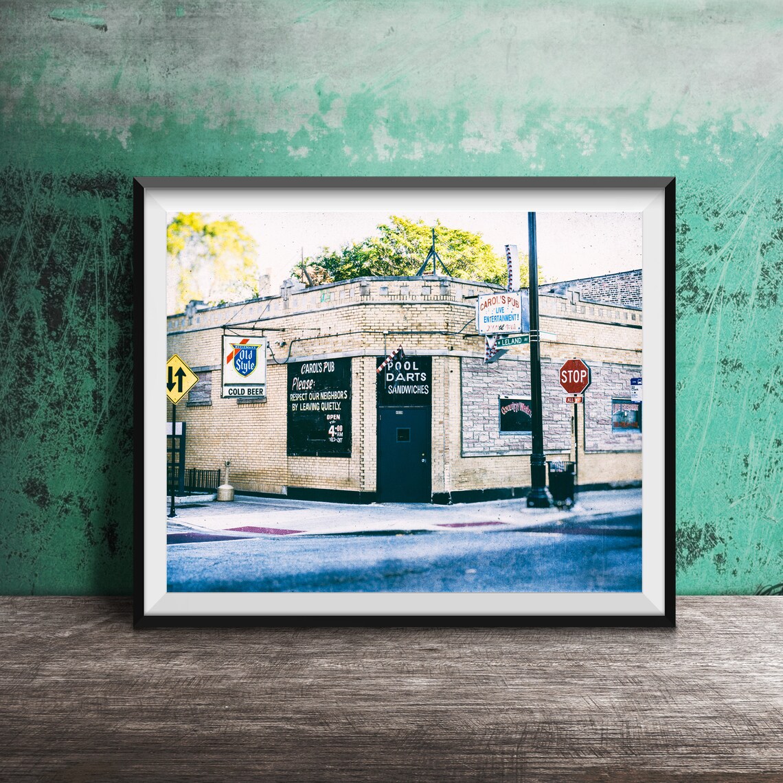 Carols Pub Uptown Chicago Travel Poster Print