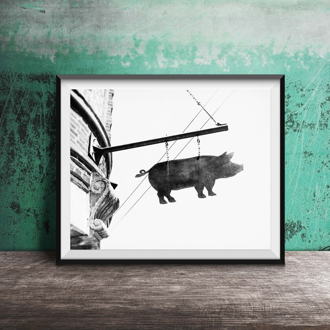 Pig Sign Kitchen Photography Restaurant Art Print - Image 2
