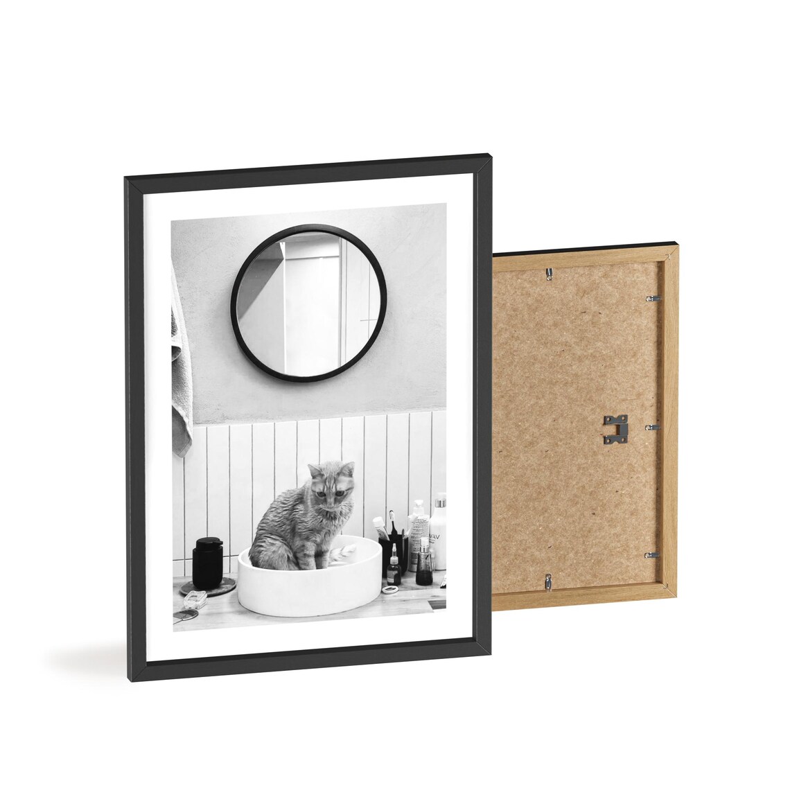 Funny Cat Reflective Photograph, Bathroom Decor - Image 2