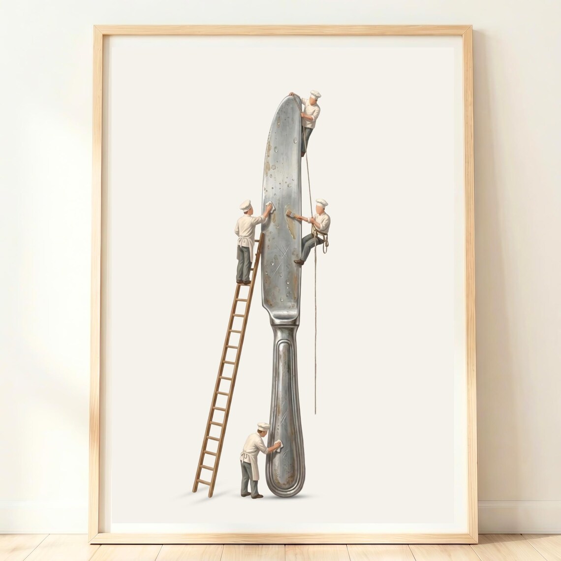 Kitchen Poster Knife Wall Art, Chef Decor Print