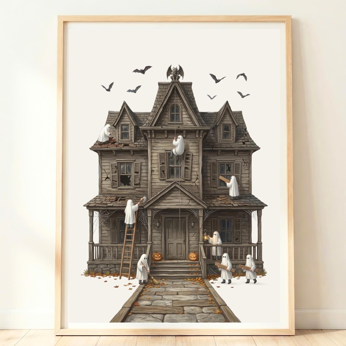 Haunted House Mansion Decor, Spooky Season Poster