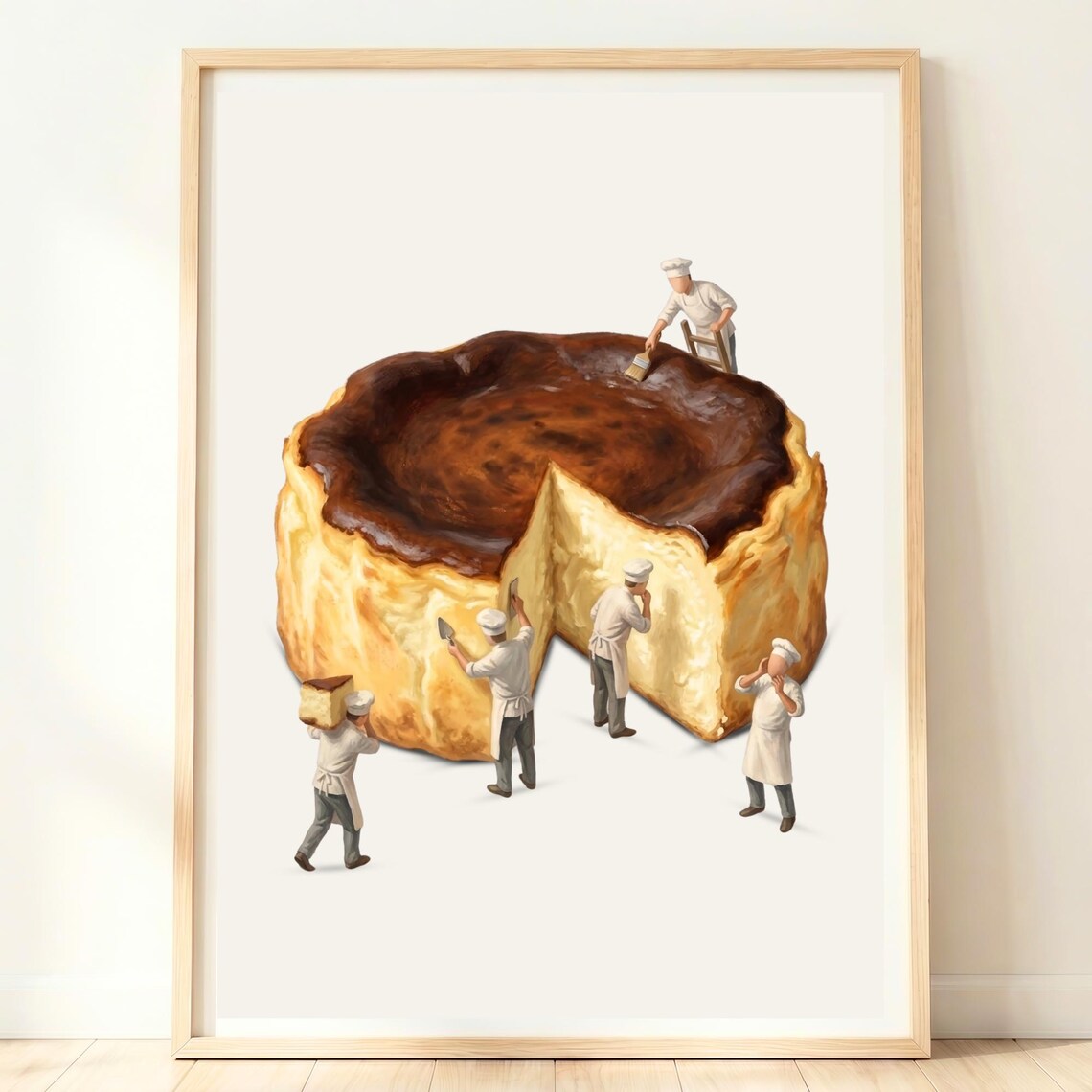 Basque Cheesecake, Modern Spain Dessert Decor