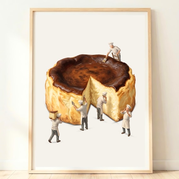Basque Cheesecake, Modern Spain Dessert Decor