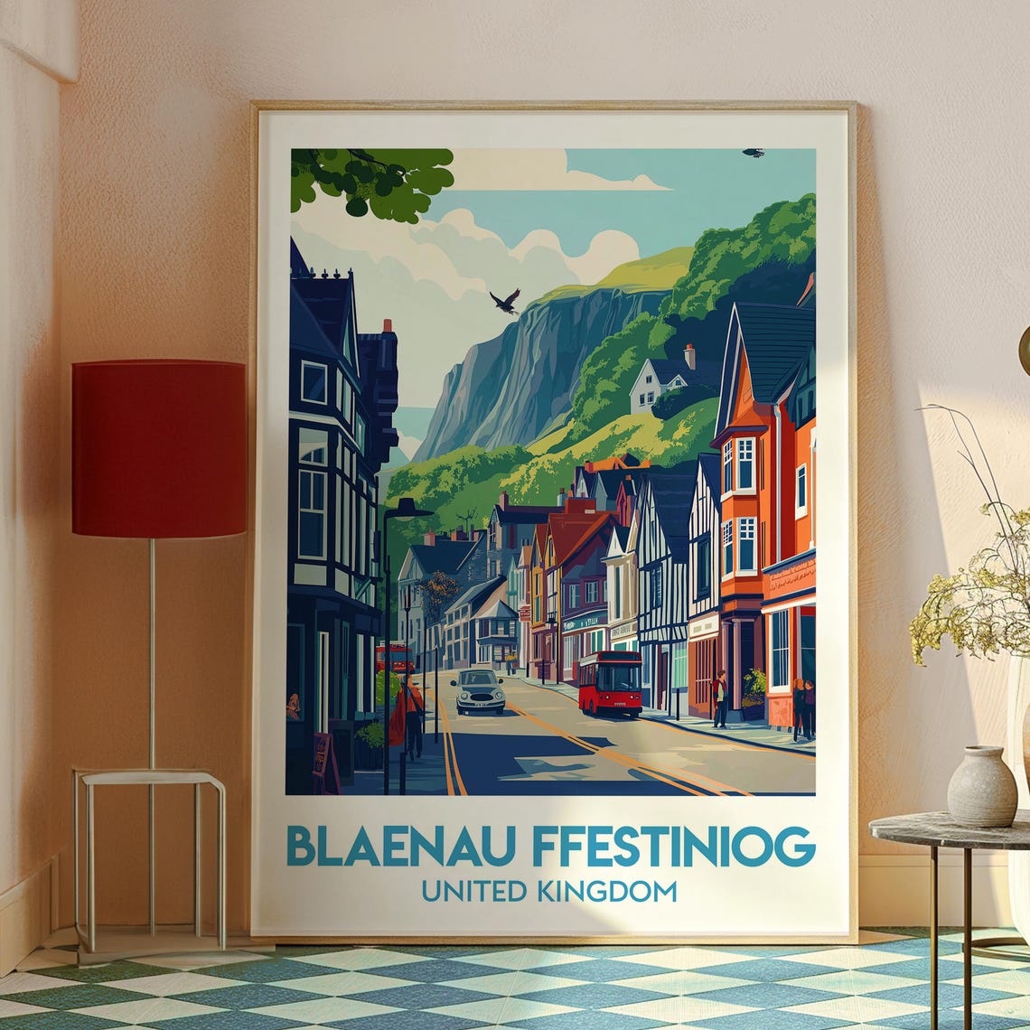 Blaenau Ffestiniog Wales Slate Valley Mining Town Travel Poster - Image 2