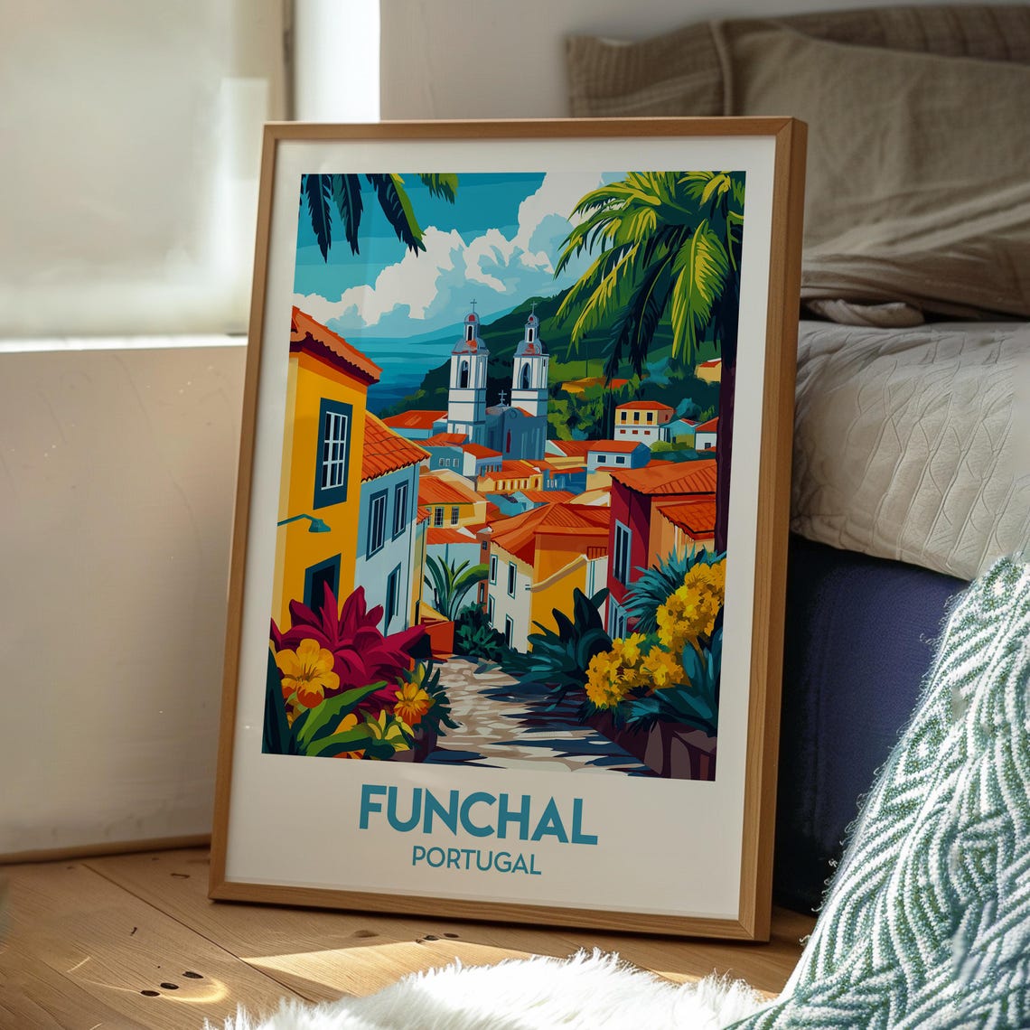 Funchal Travel Poster, Madeira, Portugal - Image 3