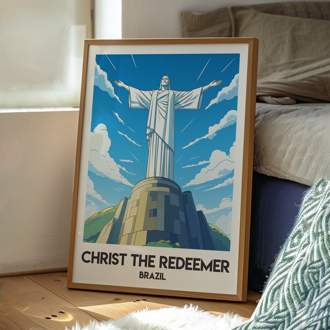 Christ The Redeemer Brazil Rio De Janeiro Statue Travel Poster - Image 3