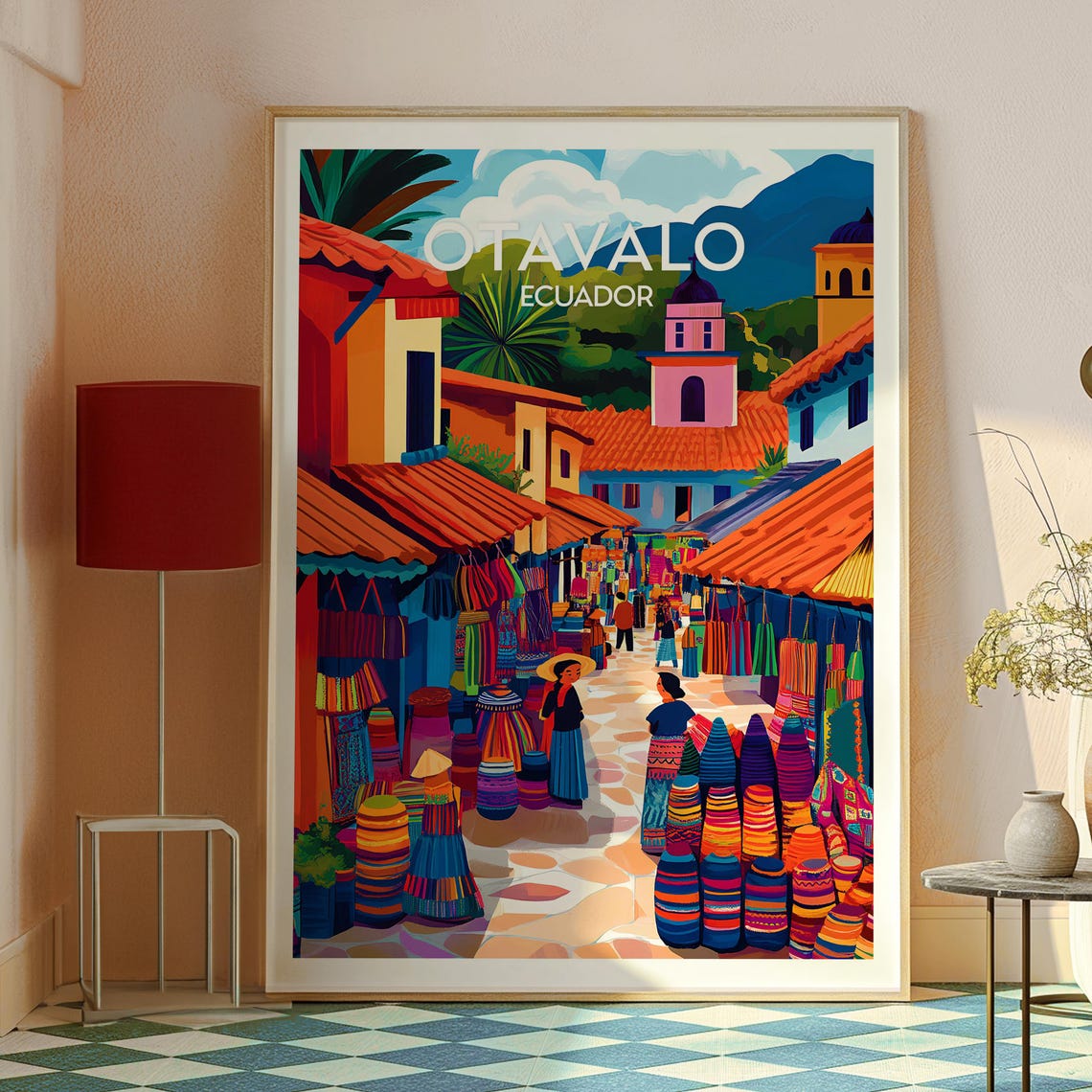 Otavalo Poster Ecuador Art Travel Print Wall Backpacking South America - Image 2