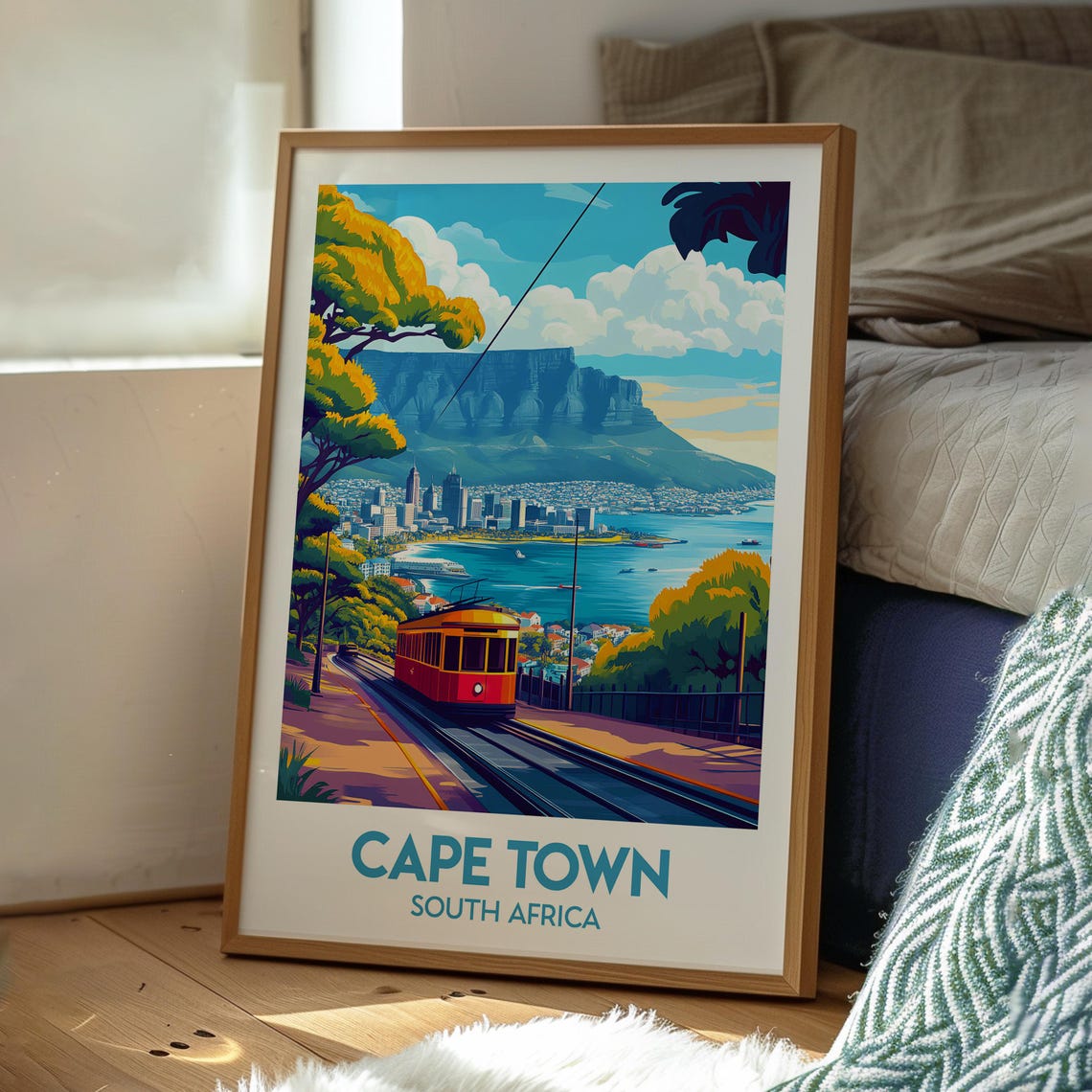 Cape Town South Africa Table Mountain Cable Car Travel Poster - Image 3