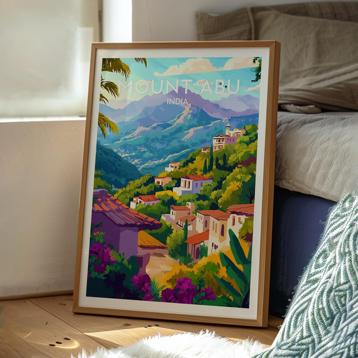 Mount Abu India Rajasthan Hill Station Village Lakeside Travel Poster - Image 3