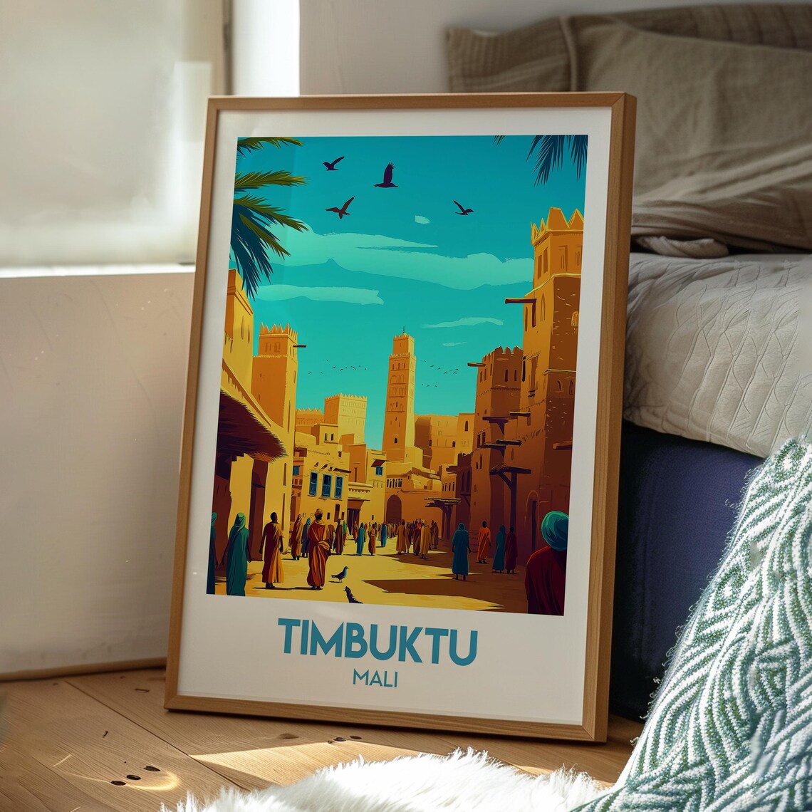 Timbuktu Mali Desert Old Town Mosque Market Africa Travel Poster - Image 3