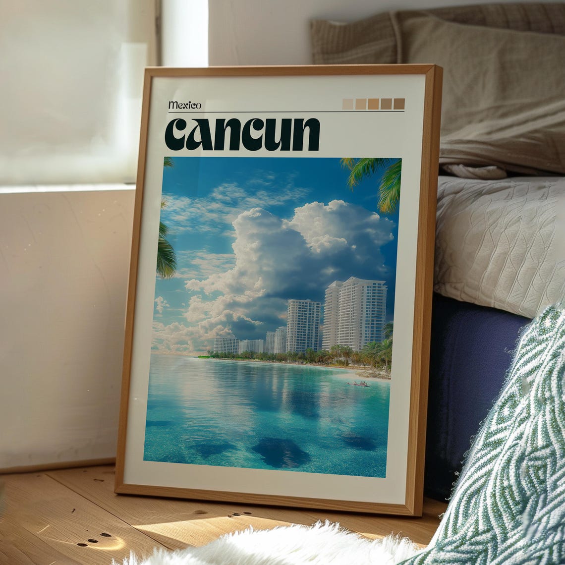 Cancun Print Mexico Wall Art Beach Poster Travel Spring Break - Image 3