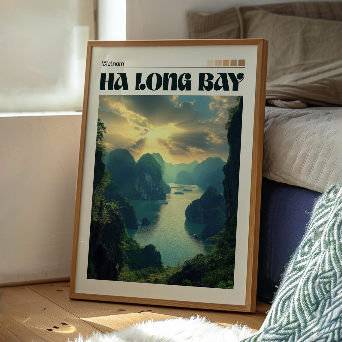 Ha Long Bay Print Vietnam Wall Art Poster Travel Backpacking Se Asia North - Image 3