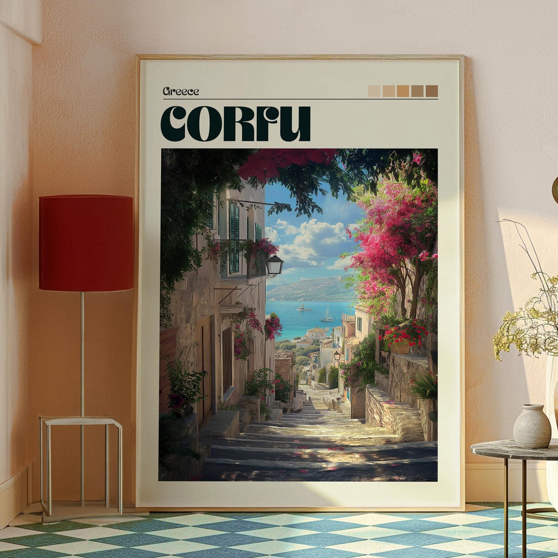 Corfu Greece Coastal Travel Poster - Image 2