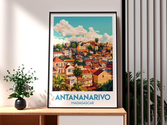 Antananarivo Print Madagascar Wall Art Poster Travel Africa City