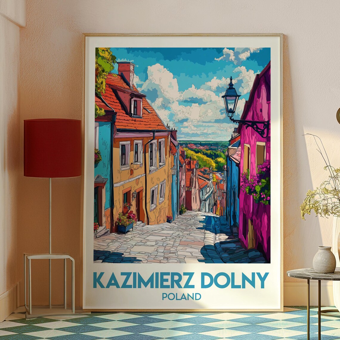 Kazimierz Dolny Poland Charming Heritage Street Vintage Homes Poster - Image 2