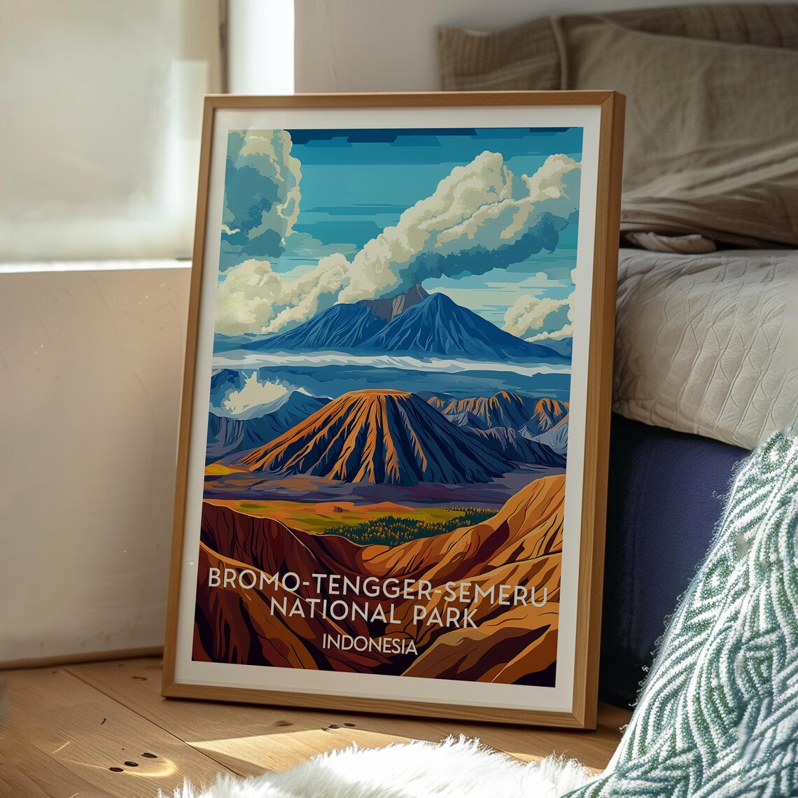 Bromo Tengger Semeru National Park Indonesia Volcano Travel Poster - Image 3
