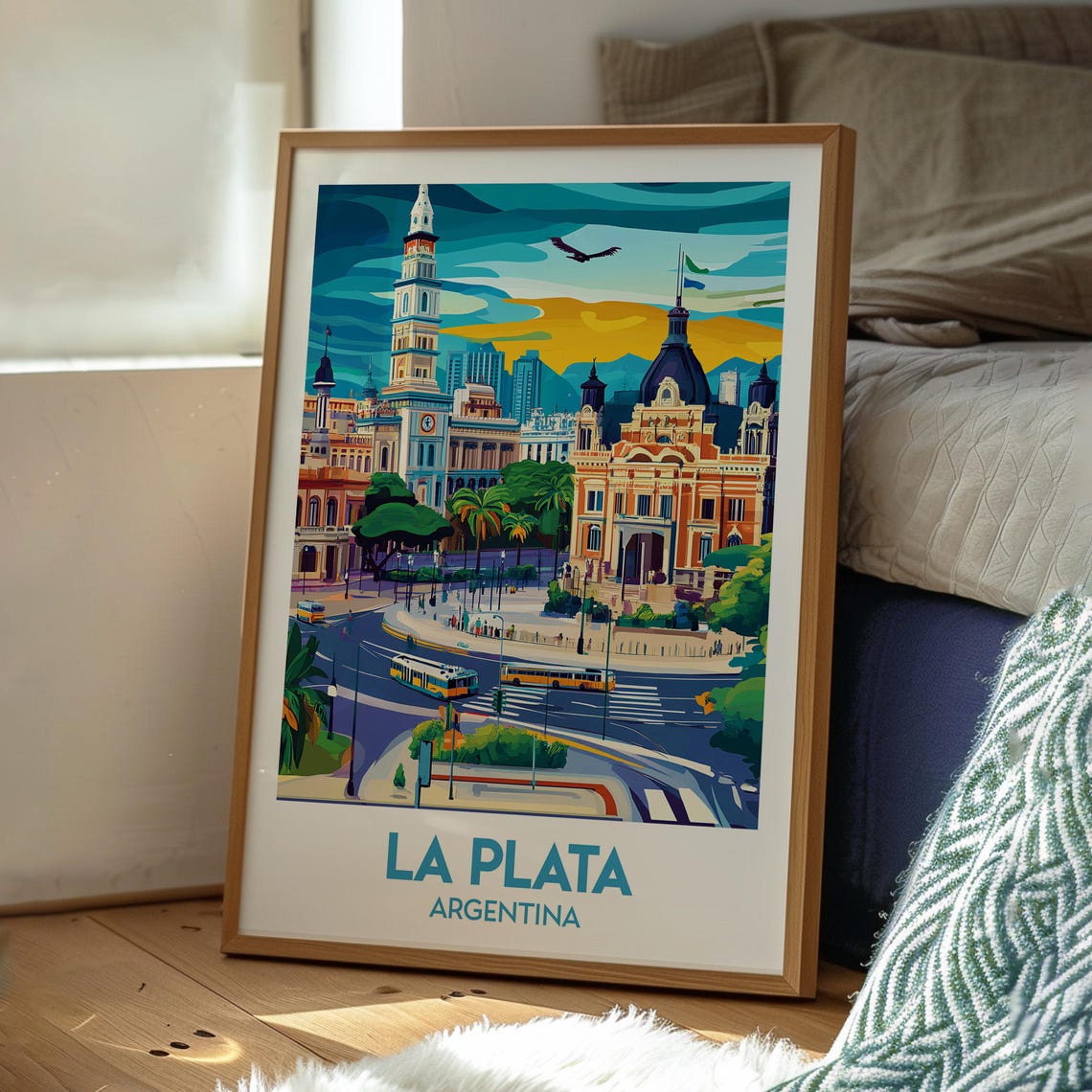 La Plata Travel Print Argentina Wall Art Buenos Aires Poster Gift For Traveller - Image 3