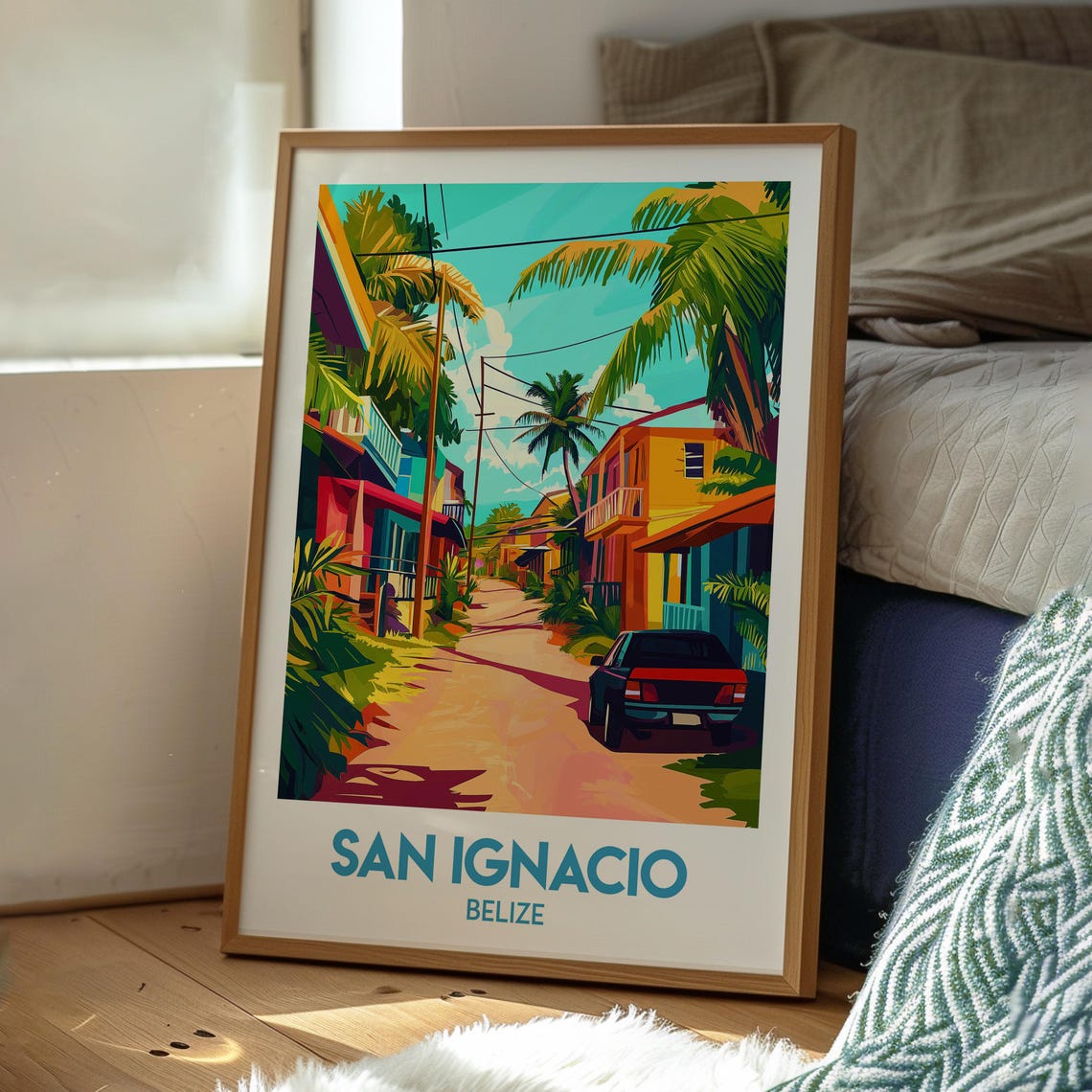 San Ignacio Print Belize Wall Art Coast Travel Central America - Image 3