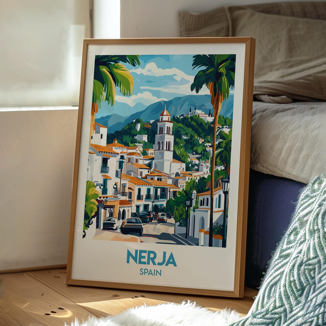 Nerja Travel Poster, Costa del Sol Coastal Print - Image 3